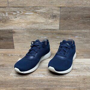 Skechers BOBS Sport Squad Tough Talk Blue Sneakers Women's Size 8.5